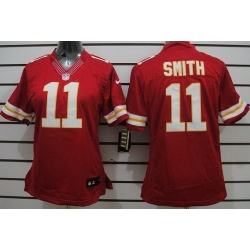 Women Nike Kansas City Chiefs #11 Alex Smith Red Limited NFL Jerseys