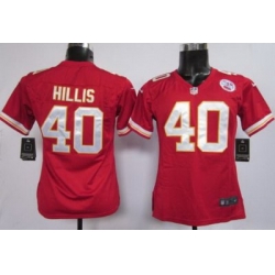 Women Nike Kansas City Chiefs 40 Peyton Hillis Red Nike NFL Jerseys