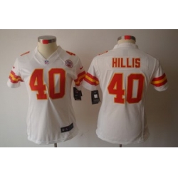 Women Nike Kansas City Chiefs 40 Peyton Hillis White Color[NIKE LIMITED Jersey]