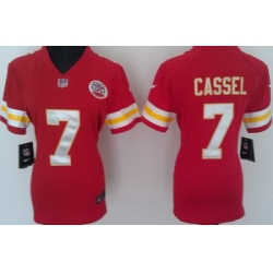 Women Nike Kansas City Chiefs 7# Matt Cassel Red Nike NFL Jerseys
