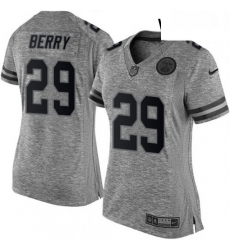 Womens Nike Kansas City Chiefs 29 Eric Berry Limited Gray Gridiron NFL Jersey