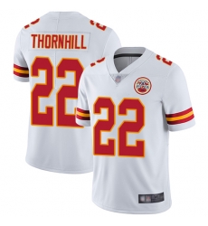 Chiefs 22 Juan Thornhill White Youth Stitched Football Vapor Untouchable Limited Jersey