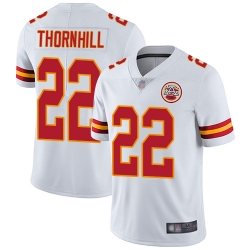 Chiefs 22 Juan Thornhill White Youth Stitched Football Vapor Untouchable Limited Jersey
