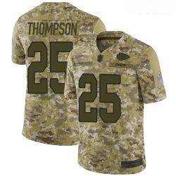 Chiefs #25 Darwin Thompson Camo Youth Stitched Football Limited 2018 Salute to Service Jersey