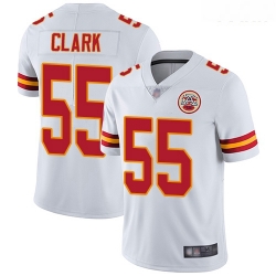 Chiefs #55 Frank Clark White Youth Stitched Football Vapor Untouchable Limited Jersey