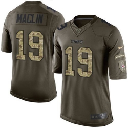 Nike Chiefs #19 Jeremy Maclin Green Youth Stitched NFL Limited Salute to Service Jersey