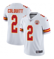 Nike Chiefs #2 Dustin Colquitt White Youth Stitched NFL Vapor Untouchable Limited Jersey