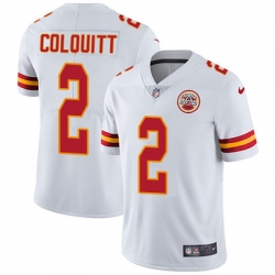 Nike Chiefs #2 Dustin Colquitt White Youth Stitched NFL Vapor Untouchable Limited Jersey