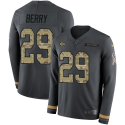 Nike Chiefs #29 Eric Berry Anthracite Salute to Service Youth Long Sleeve Jersey Stitched NFL