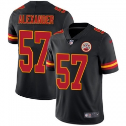 Nike Chiefs #57 D J  Alexander Black Youth Stitched NFL Limited Rush Jersey