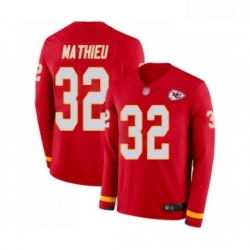 Youth Kansas City Chiefs 32 Tyrann Mathieu Limited Red Therma Long Sleeve Football Jersey