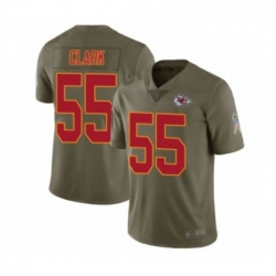 Youth Kansas City Chiefs 55 Frank Clark Limited Olive 2017 Salute to Service Football Jersey
