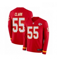 Youth Kansas City Chiefs 55 Frank Clark Limited Red Therma Long Sleeve Football Jersey