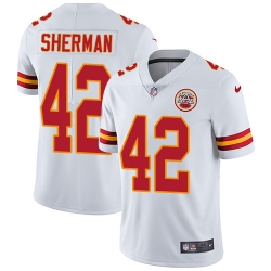 Youth Nike Chiefs 42 Anthony Sherman White Stitched NFL Vapor Untouchable Limited Jersey