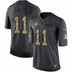Youth Nike Kansas City Chiefs 11 Alex Smith Limited Black 2016 Salute to Service NFL Jersey