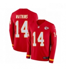 Youth Nike Kansas City Chiefs 14 Sammy Watkins Limited Red Therma Long Sleeve NFL Jersey