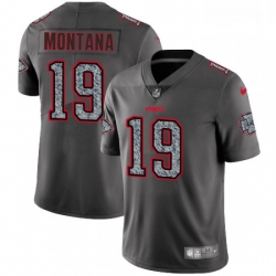 Youth Nike Kansas City Chiefs 19 Joe Montana Gray Static Vapor Untouchable Limited NFL Jersey
