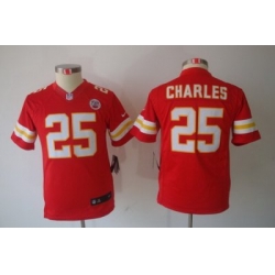 Youth Nike Kansas City Chiefs 25 Charles Red LIMITED Jerseys