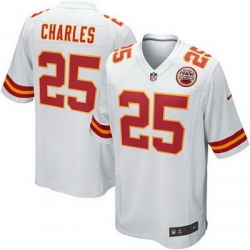 Youth Nike Kansas City Chiefs 25# Jamaal Charles Game White Jersey