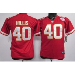 Youth Nike Kansas City Chiefs 40 Peyton Hillis Red Nike NFL Jerseys