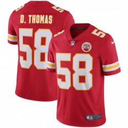 Youth Nike Kansas City Chiefs 58 Derrick Thomas Red Team Color Vapor Untouchable Limited Player NFL Jersey