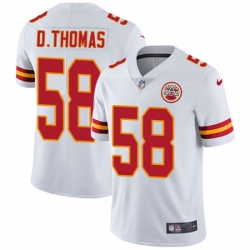 Youth Nike Kansas City Chiefs 58 Derrick Thomas White Vapor Untouchable Limited Player NFL Jersey