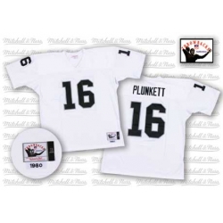 16 Jim Plunkett mitchell&ness Raiders Premier Jersey white