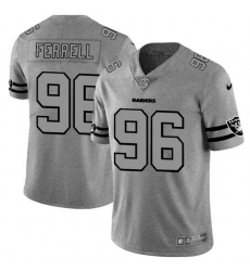 Las Vegas Raiders 96 Clelin Ferrell Men Nike Gray Gridiron II Vapor Untouchable Limited NFL Jersey
