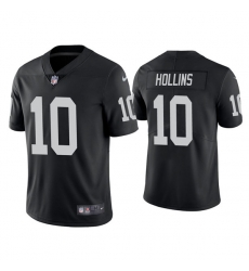 Men Las Vegas Raiders 10 Mack Hollins Black Vapor Untouchable Limited Stitched Jersey