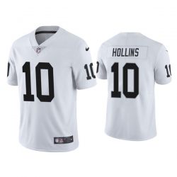 Men Las Vegas Raiders 10 Mack Hollins White Vapor Untouchable Limited Stitched Jersey