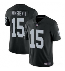 Men Las Vegas Raiders 15 Gardner Minshew II Black Vapor Stitched Football Jersey