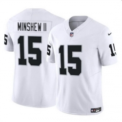 Men Las Vegas Raiders 15 Gardner Minshew II White 2024 F U S E Stitched Football Jersey