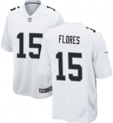 Men Las Vegas Raiders 15 Tom Flores White Limited Jersey