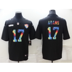 Men Las Vegas Raiders 17 Davante Adams Black Crucial Catch Limited Stitched jersey