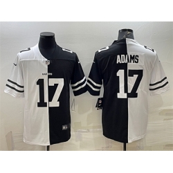 Men Las Vegas Raiders 17 Davante Adams Black White Split Vapor Untouchable Limited Stitched Jersey