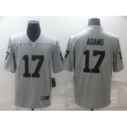 Men Las Vegas Raiders 17 Davante Adams Grey Limited Stitched jersey