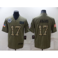 Men Las Vegas Raiders 17 Davante Adams Olive Camo Salute To Service Limited Stitched jersey