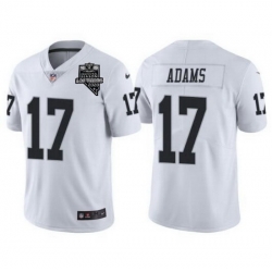Men Las Vegas Raiders 17 Davante Adams White With 2020 Inaugural Season Patch Vapor Limited Stitched jersey