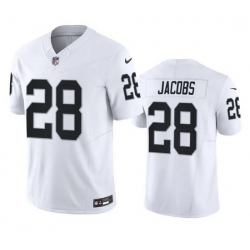Men Las Vegas Raiders 28 Josh Jacobs White 2023 F U S E Vapor Untouchable Stitched Football Jersey