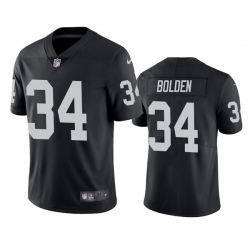 Men Las Vegas Raiders 34 Brandon Bolden Black Vapor Limited Stitched Jersey