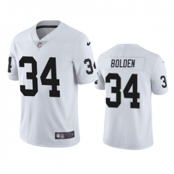 Men Las Vegas Raiders 34 Brandon Bolden White Vapor Limited Stitched Jersey