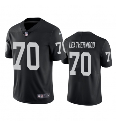 Men Las Vegas Raiders 70 Alex Leatherwood Black Vapor Limited 2021 NFL Draft Jersey