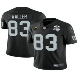 Men Las Vegas Raiders #83 Darren Waller Black 2020 Inaugural Season With C Patch Vapor Limited Stitched NFL Jersey