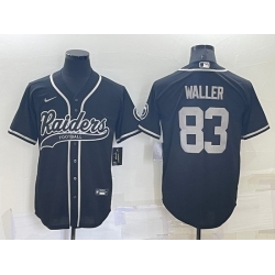 Men Las Vegas Raiders 83 Darren Waller Black Cool Base Stitched Baseball Jersey