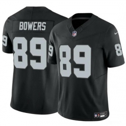 Men Las Vegas Raiders 89 Brock Bowers Black 2024 Draft F U S E Vapor Stitched Football Jersey