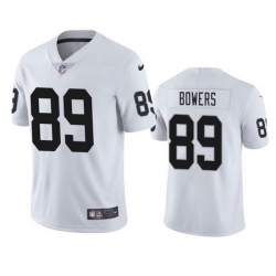 Men Las Vegas Raiders 89 Brock Bowers White 2024 Draft Vapor Stitched Football Jersey