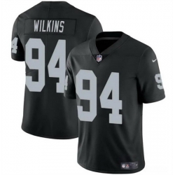 Men Las Vegas Raiders 94 Christian Wilkins Black Vapor Stitched Football Jersey