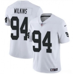 Men Las Vegas Raiders 94 Christian Wilkins White Vapor Stitched Football Jersey