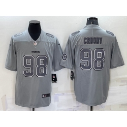 Men Las Vegas Raiders 98 Maxx Crosby Grey Atmosphere Fashion Stitched Jersey