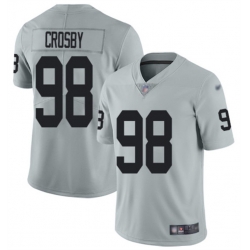 Men Las Vegas Raiders 98 Maxx Crosby Grey Vapor Untouchable Limited Stitched Jersey